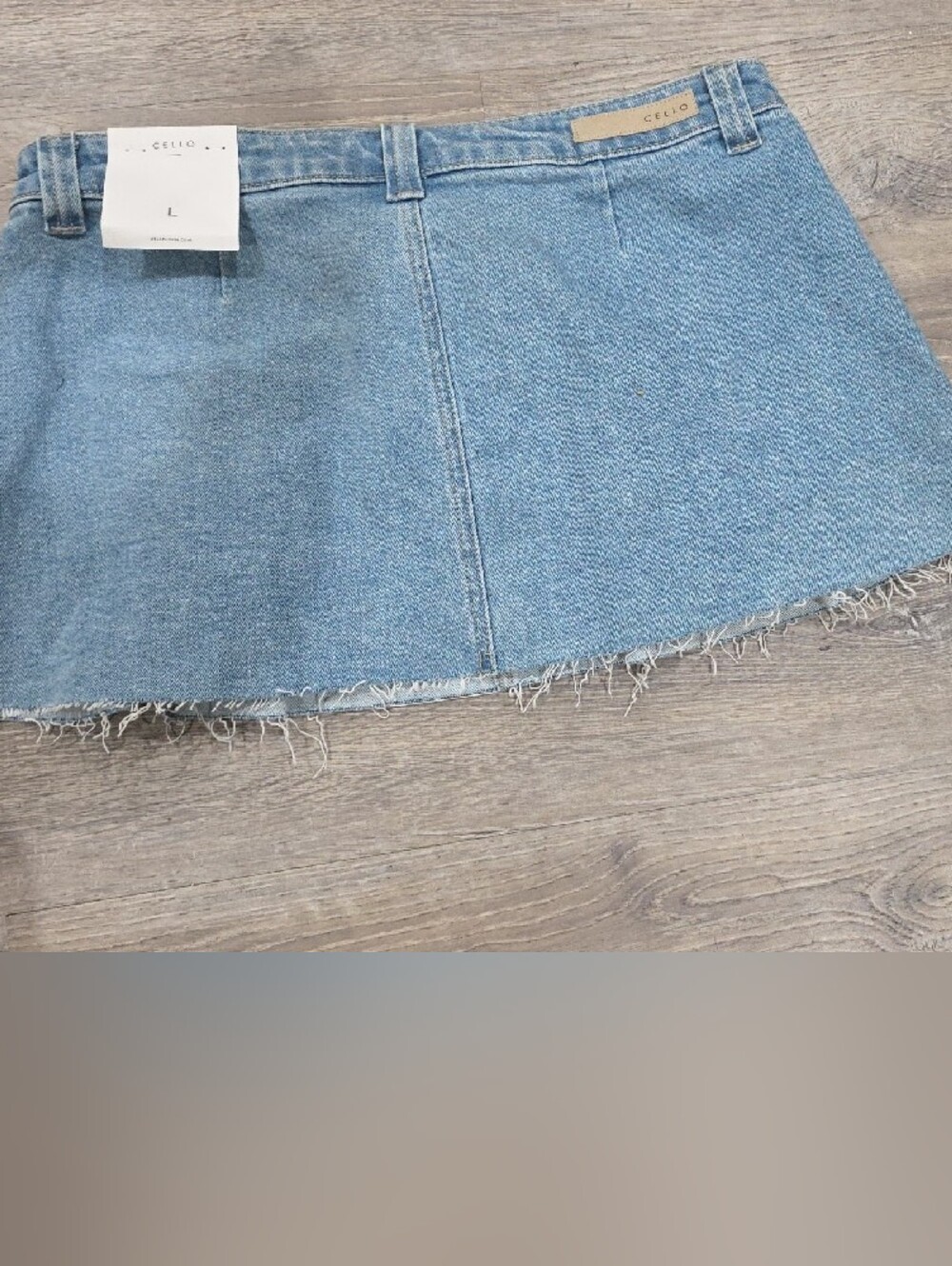 Cello Low Waisted Ruffle Denim Mini Skirt.szL. - Picture 6 of 6